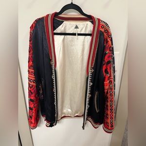 Reversible free people satin jacket